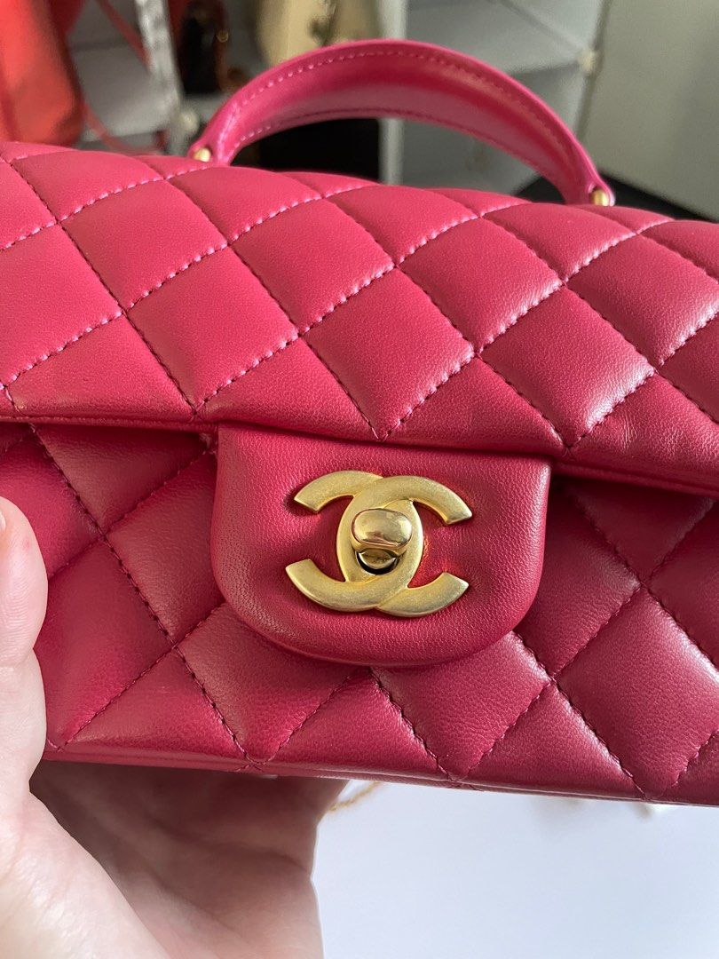 CHANEL UNBOXING  22P LIGHT PINK ROSE CLAIR MINI TOP HANDLE 