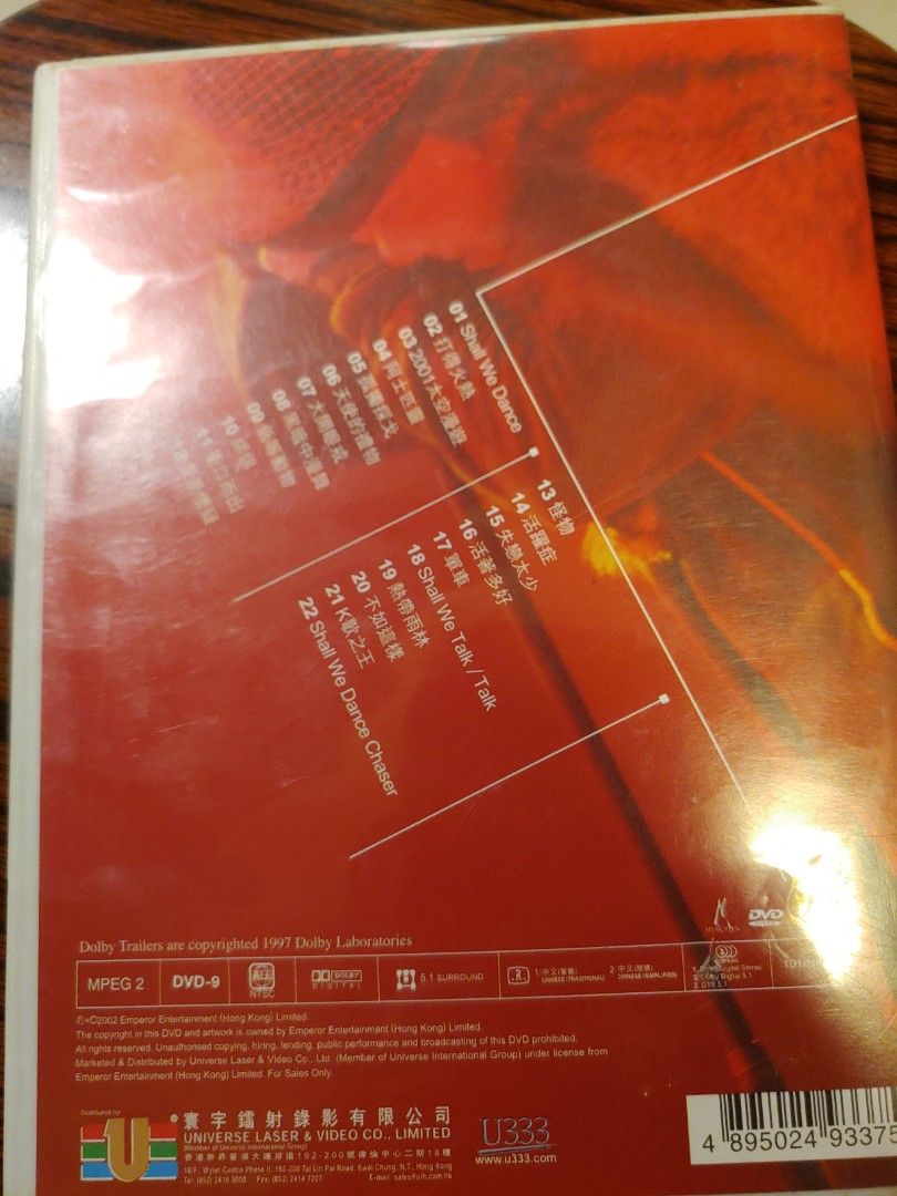陳奕迅演唱會The easy ride live DVD, 興趣及遊戲, 音樂、樂器& 配件