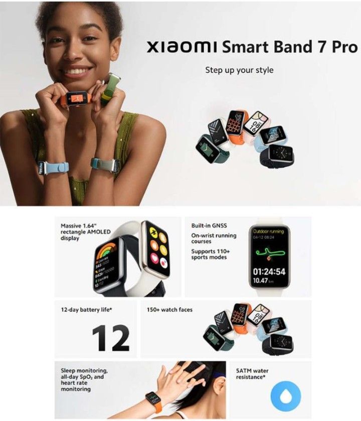 Original Xiaomi Mi Band 7 Pro With Gps Smart Bracelet Amoled