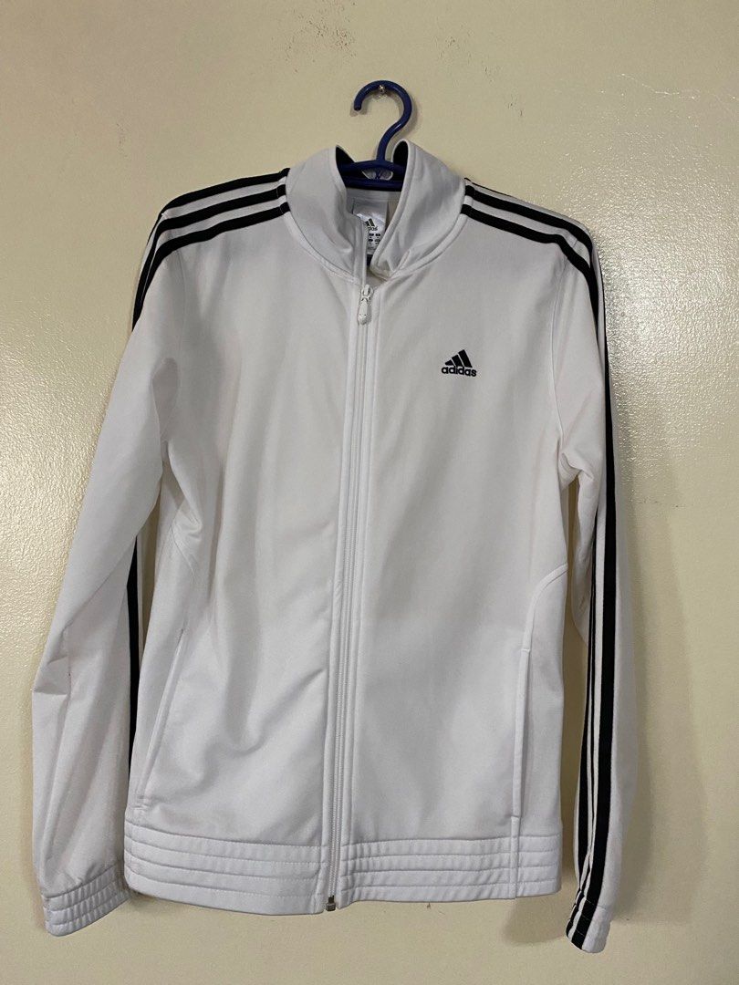 Adidas white, Women's Fashion, Coats, Jackets and Outerwear on Carousell