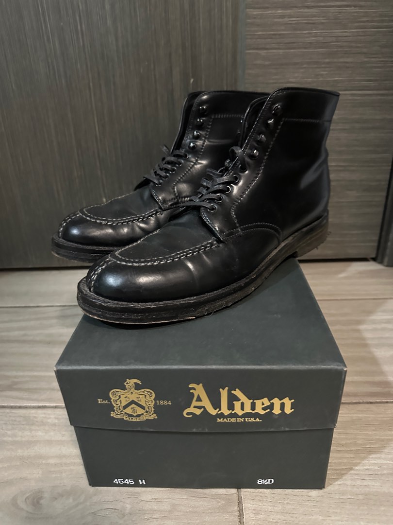 Alden black shell cordovan tanker 4545H boots 馬臀皮379X Military