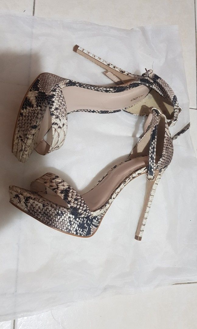 Aldo snake 2025 print heels
