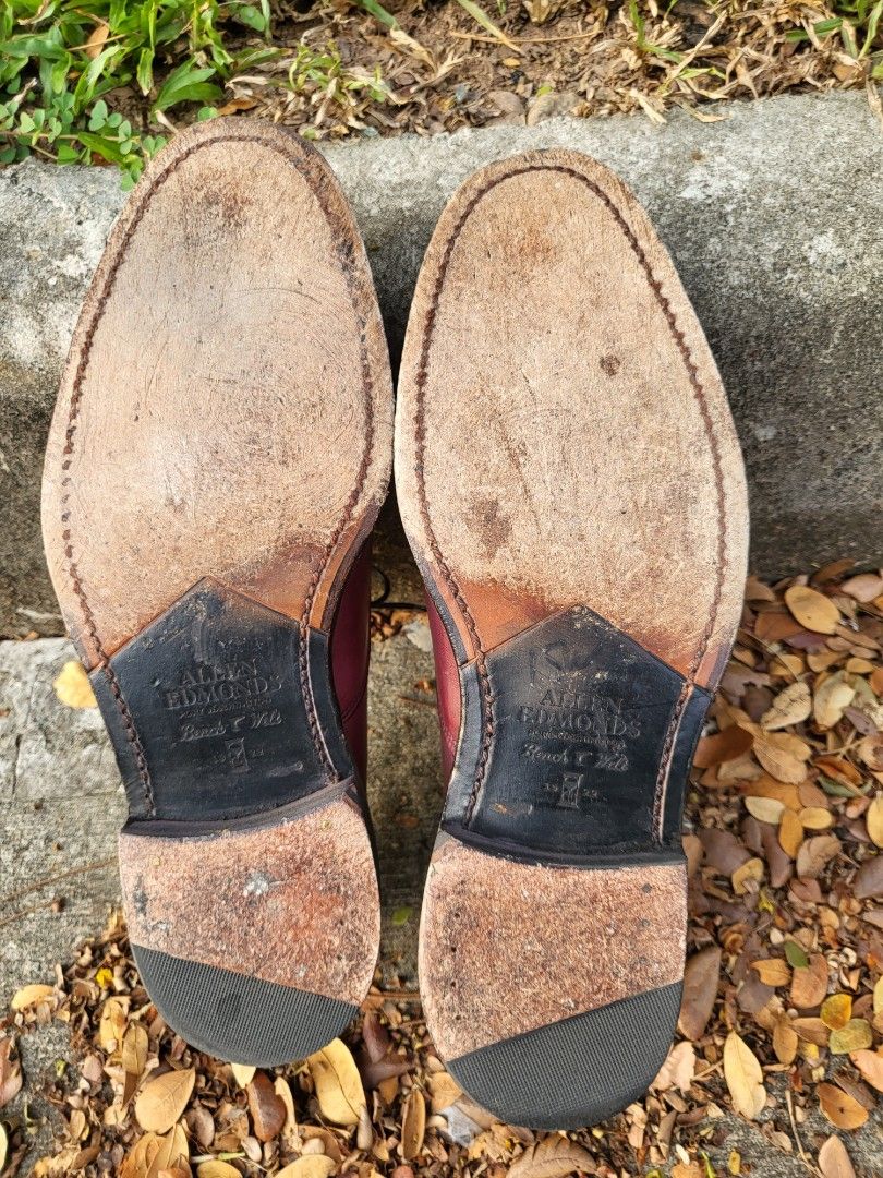 Allen Edmonds Hopkinson in merlot size US 8 EEE
