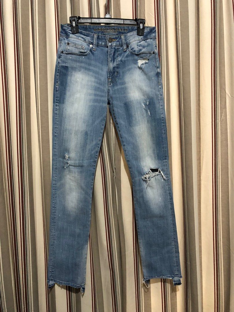 American eagle frayed hem jeans sale