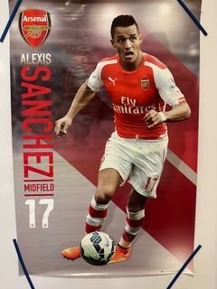 Arsenal FC Alexis Sanchez Licensed Poster (61 x 91.5 cm) - *defects: see photos*