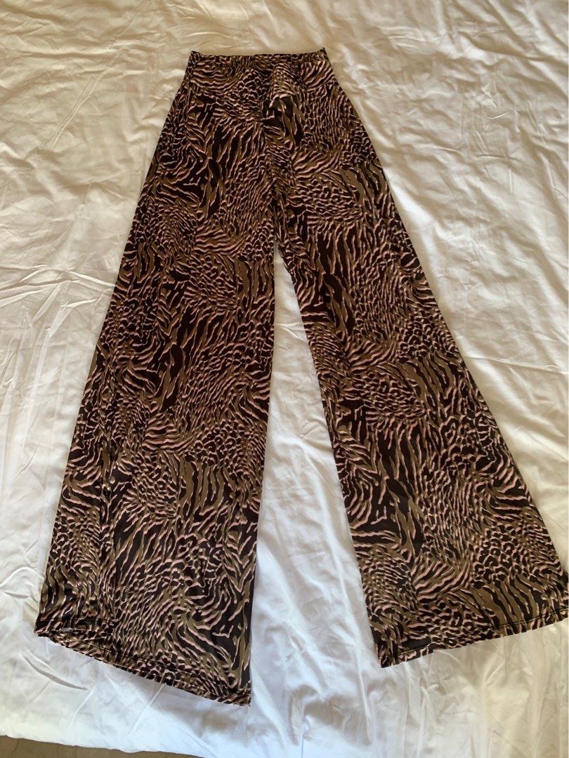 ASOS DESIGN seamed high rise pants in brown | ASOS