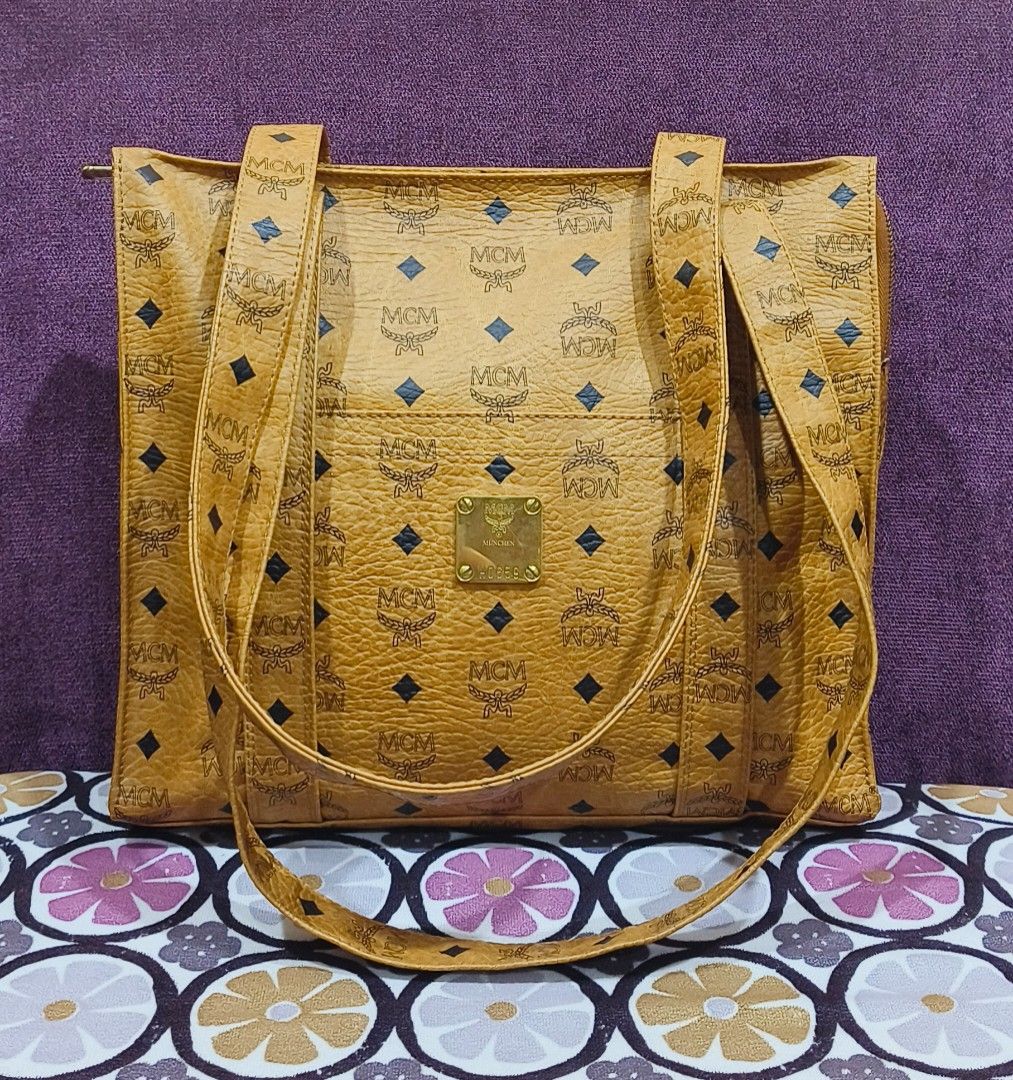 Authentic MCM tote bag, Luxury, Bags & Wallets on Carousell