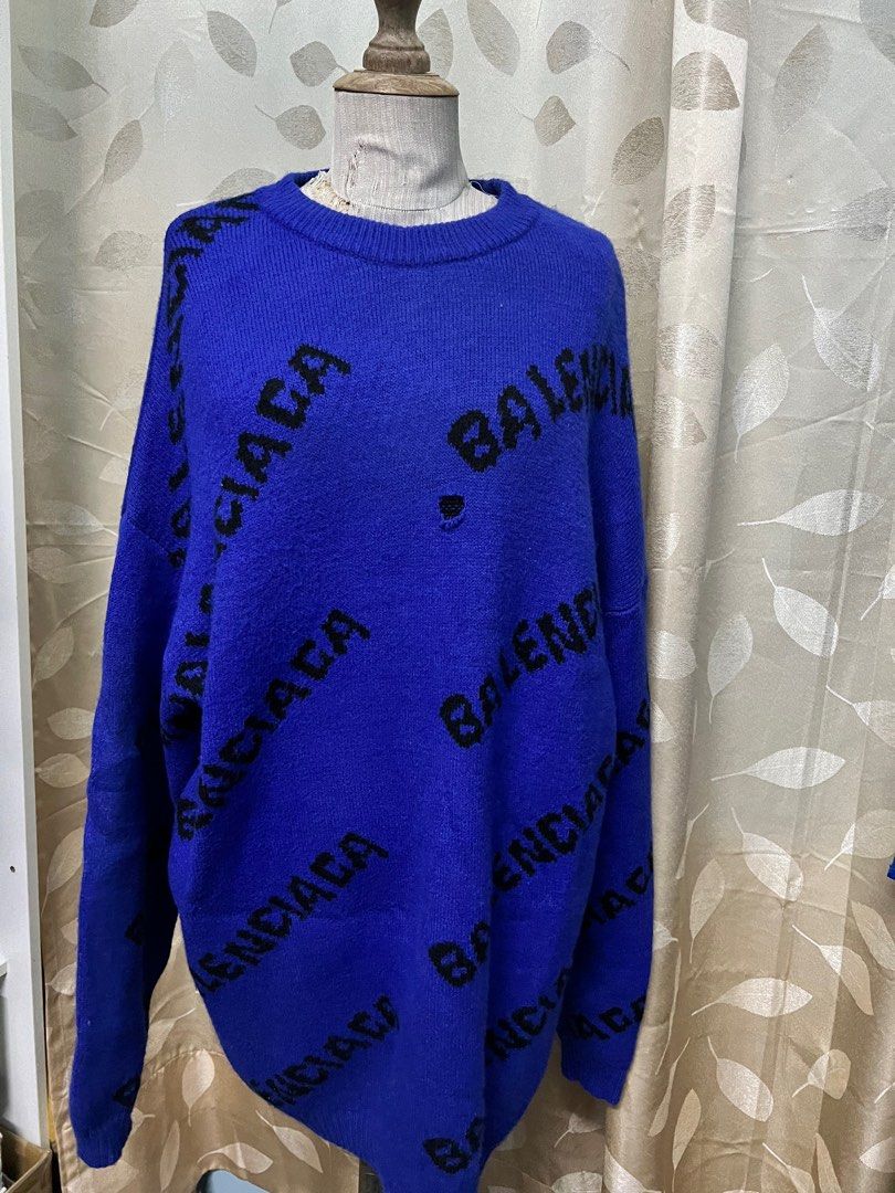 Balenciaga blue sweater sales