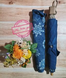 Blue Floral design Umbrella with sleeve
(PANG-ARAW only)