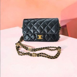 Chanel 22B Mini Flap Bag Pearl Crush Rectangular Pink Fuchsia, Luxury, Bags  & Wallets on Carousell