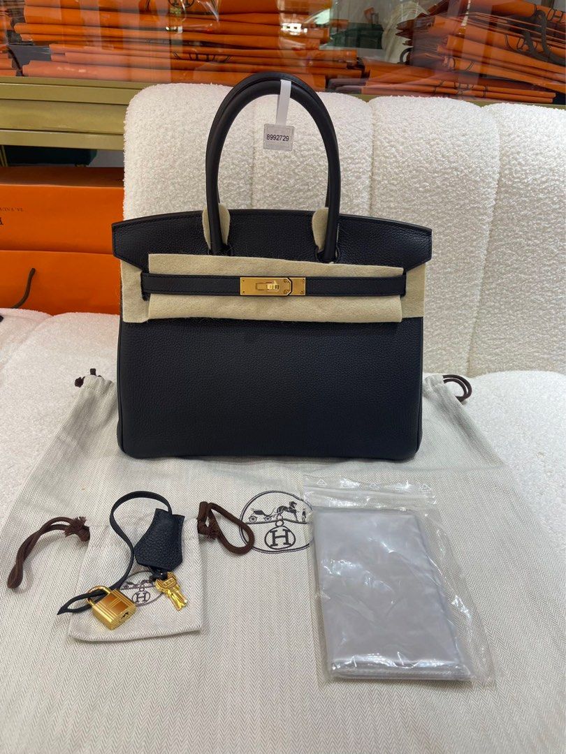 BN Hermes Birkin 30 Togo Black GHW Y Stamp, Luxury, Bags & Wallets