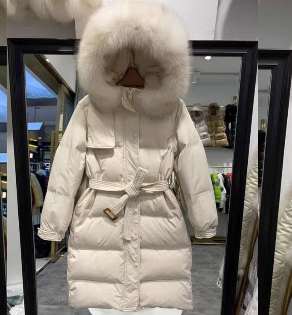 Fur and discount down coat