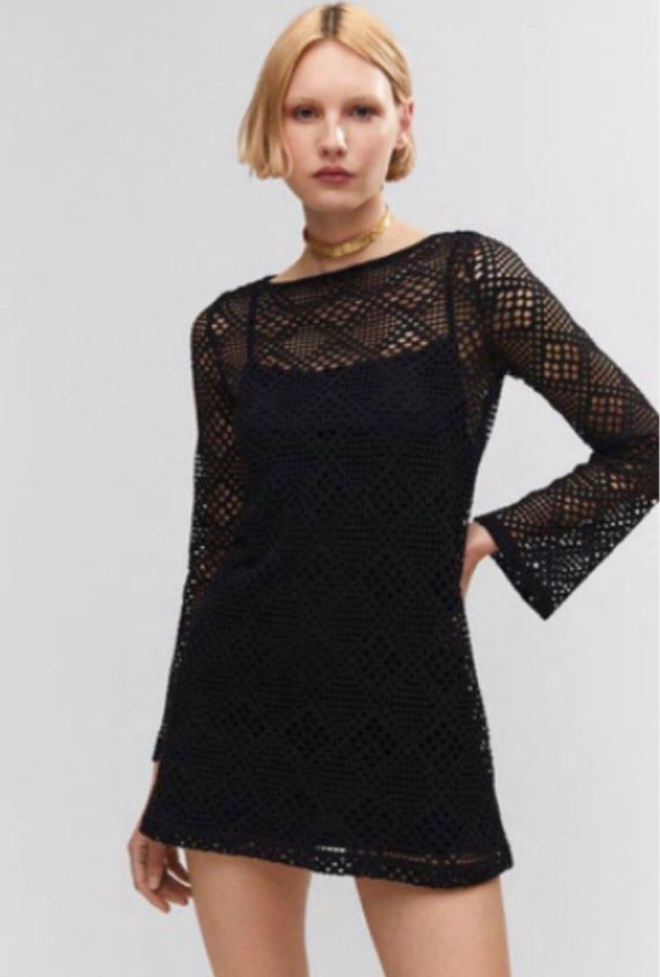 BNWT : Mango - Black mini dress (Size S), Women's Fashion, Dresses & Sets,  Dresses on Carousell