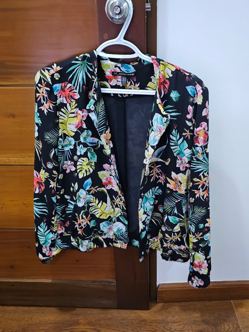Bomber floral jacket, Women's Fashion, Coats, Jackets and Outerwear on ...