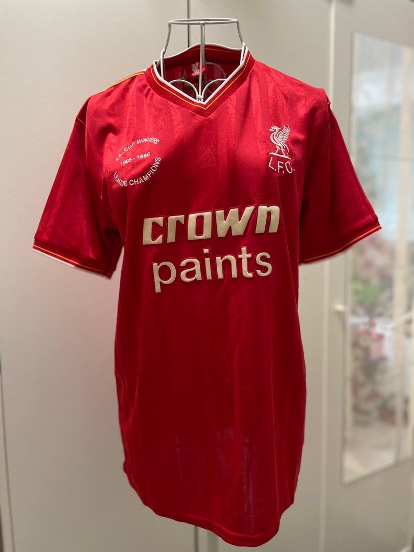 BRAND NEW LIVERPOOL MEN RETRO 1985-1986 CROWN PAINT HOME JERSEY