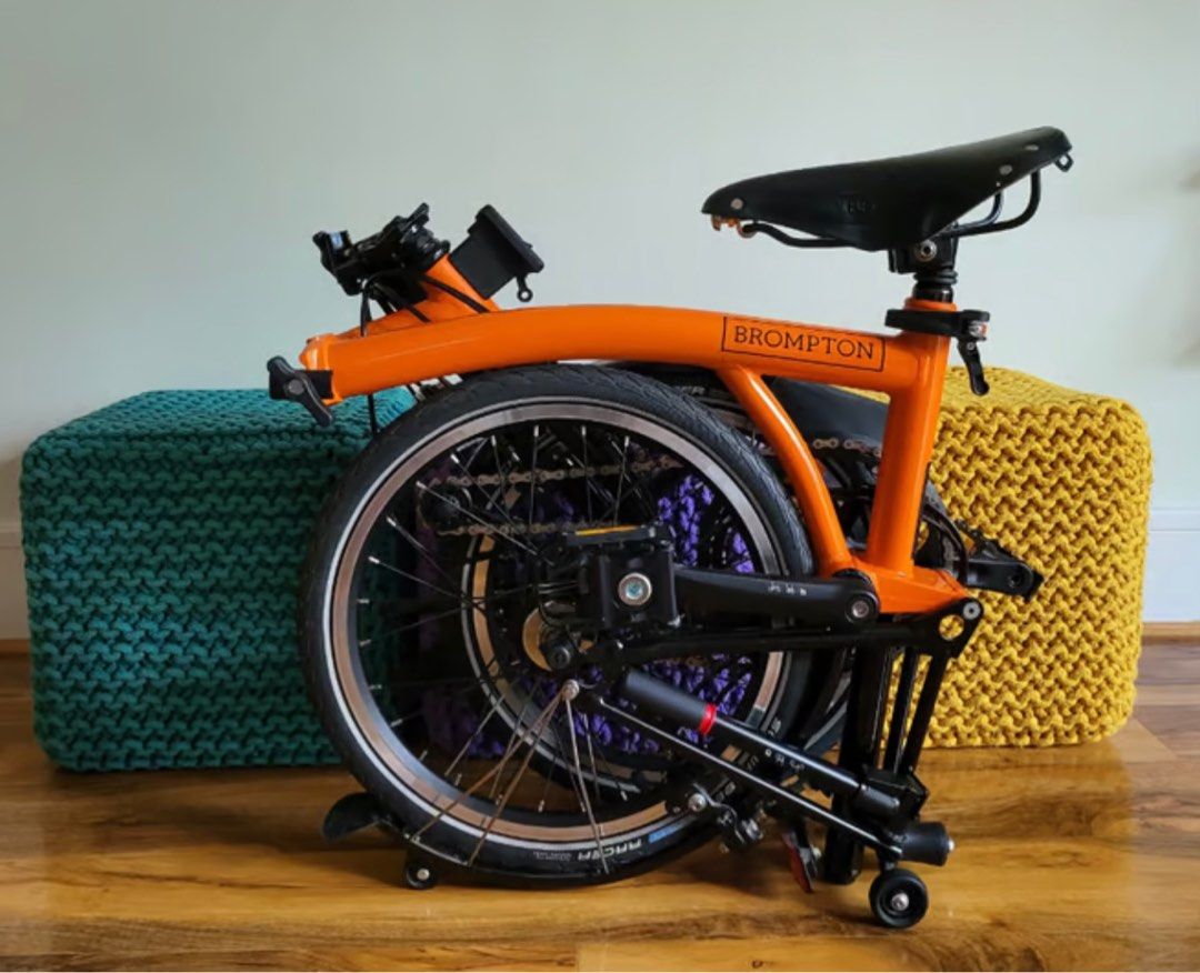 Orange clearance brompton bike