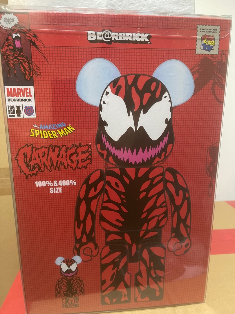 Carnage 400%+100% bearbrick, 興趣及遊戲, 玩具& 遊戲類- Carousell