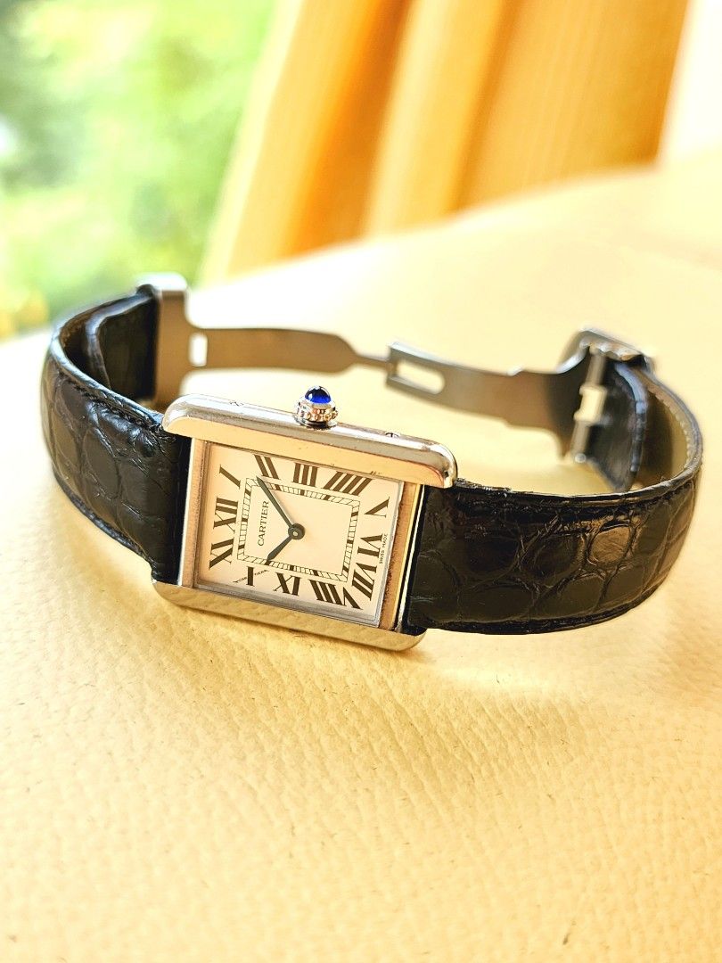 Cartier deals tank leather