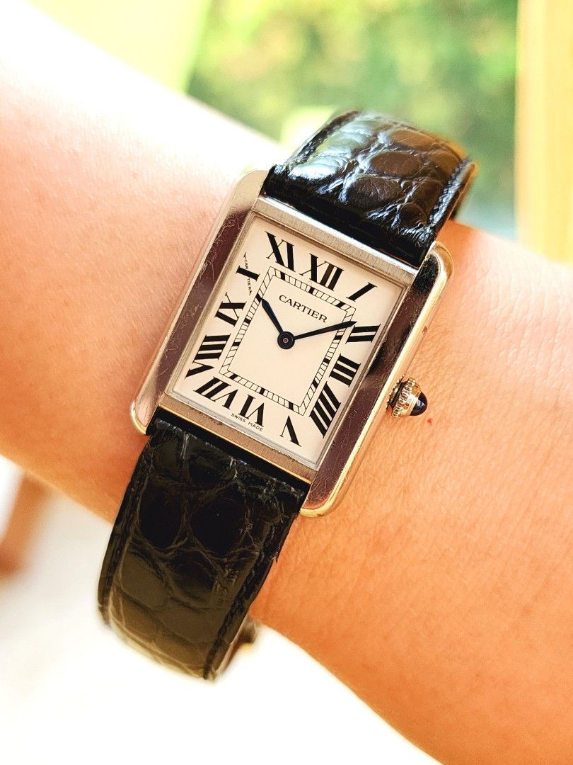 Cartier tank solo best sale gold ladies