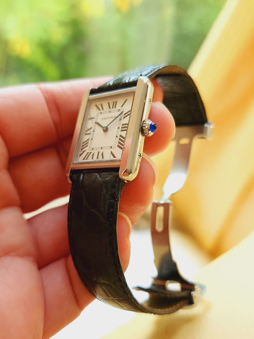 Cartier tank deals solo silver