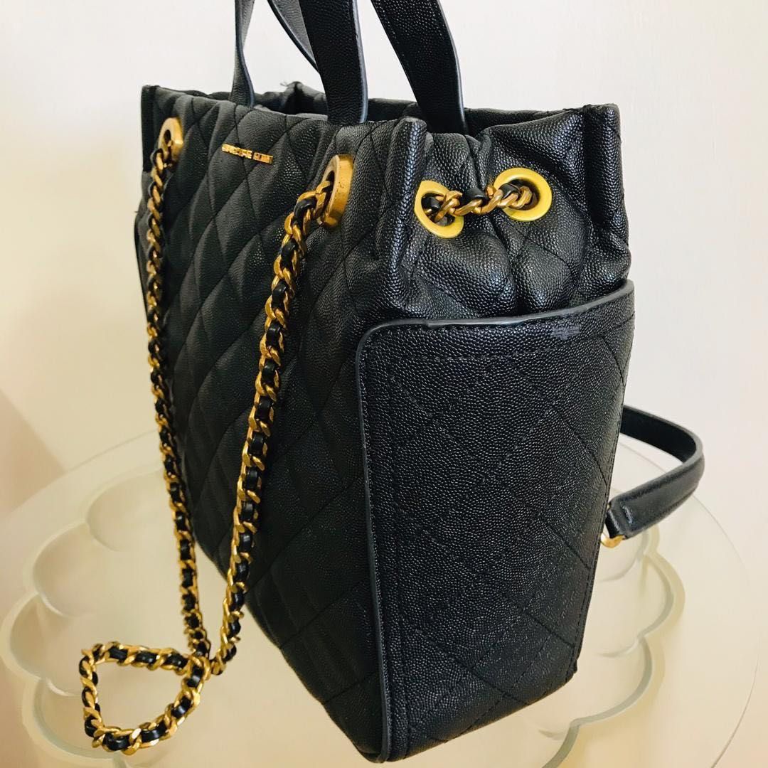 Charles & keith chain detail quilted tote 2025
