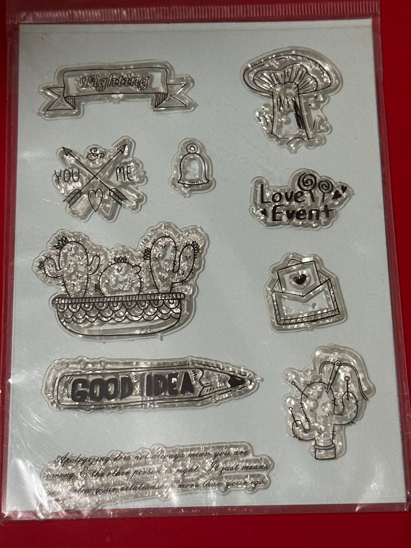Clear Stamps #1 (Category: Craft Supplies & Tools) located in Quezon City. Submitted by mikkos_closet (Listing ID 1252338875, Image 1). Description: Brand new/ unused.