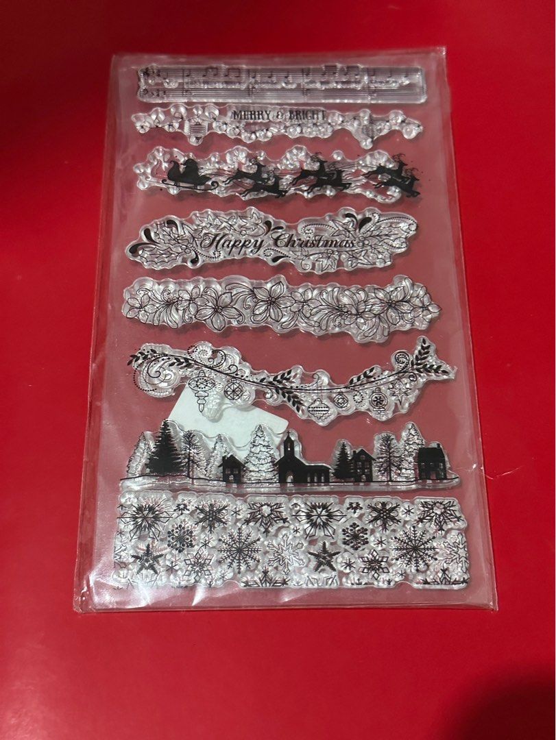 Clear Stamps #3 - Christmas Theme (Category: Craft Supplies & Tools) located in Quezon City. Submitted by mikkos_closet (Listing ID 1252339446, Image 1). Description: Brand new/ unused.