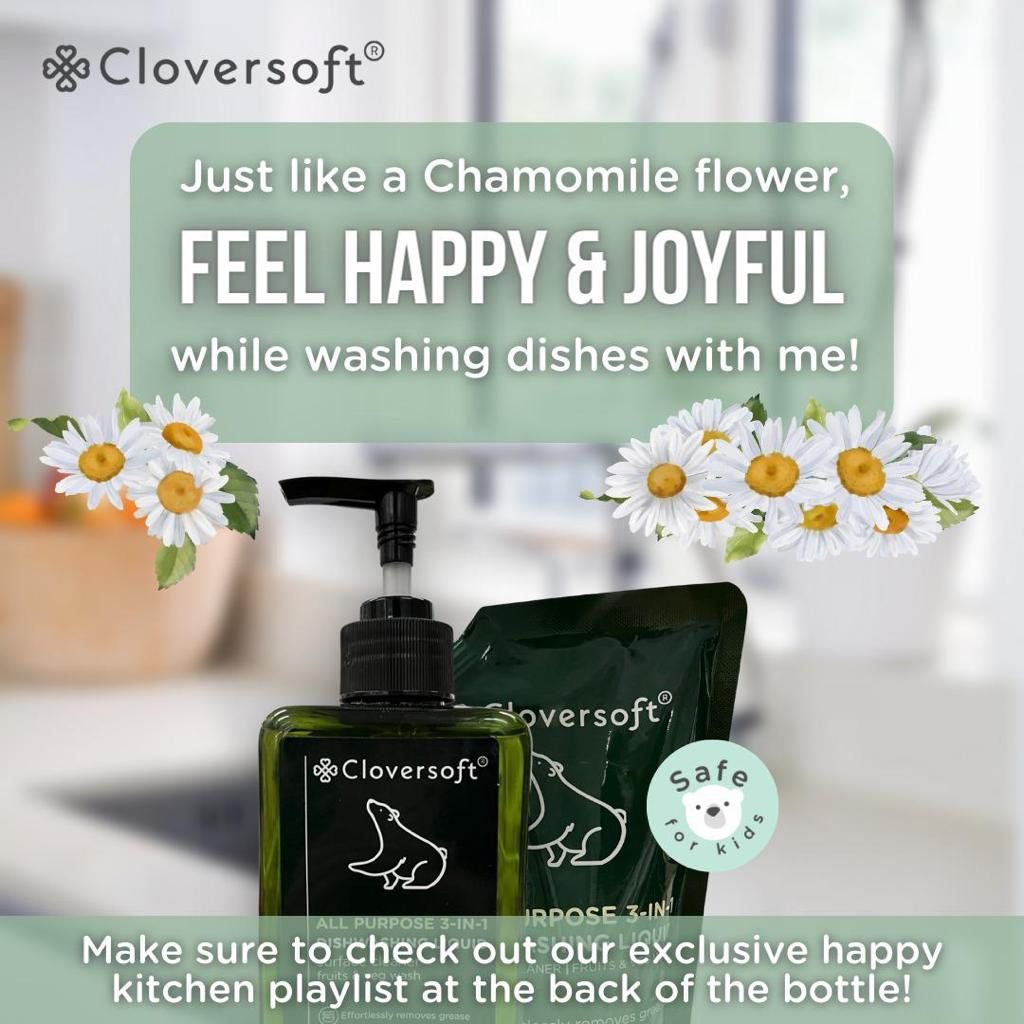 Cloversoft 3 in 1 Dishwashing liquid for Sensitive skin, Furniture