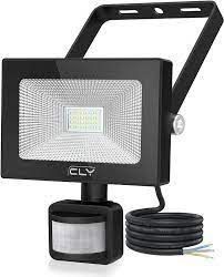 CLY 20W Security Lights with PIR Sensor 2M Long Cable Outdoor LED Floodlight 1700 Lumen IP66 Waterproof Motion Sensor Light 6500K Daylight White Outdoor Wall Lights LED Spotlight Furniture Home Living