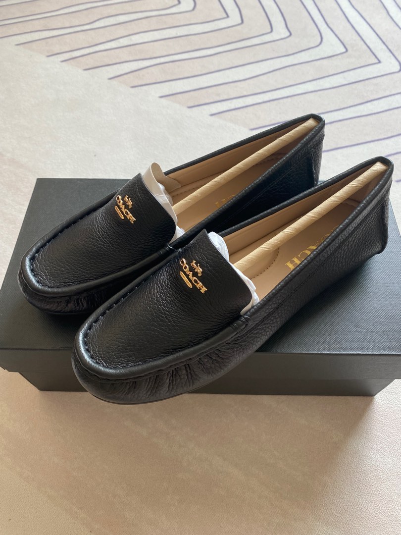 Coach Marley Leather Driver Shoes, Women's Fashion, Footwear, Loafers