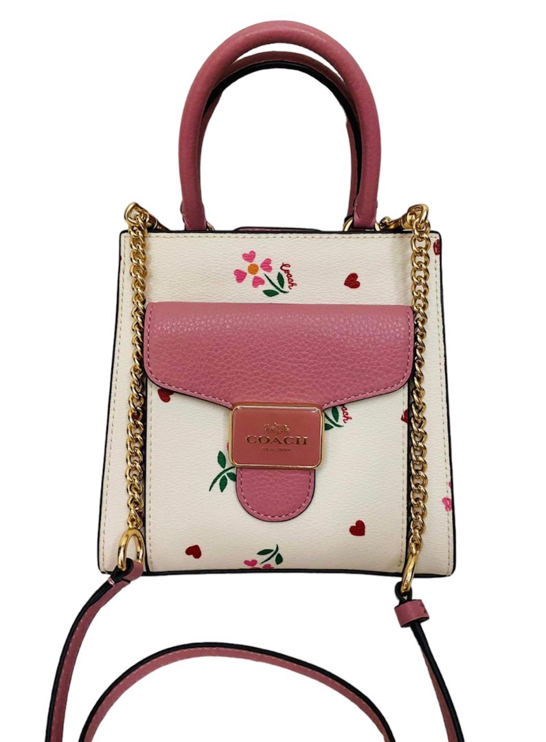 Coach mini pepper heart petals print on Carousell