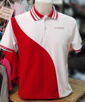 Polo shirt red discount and white combination