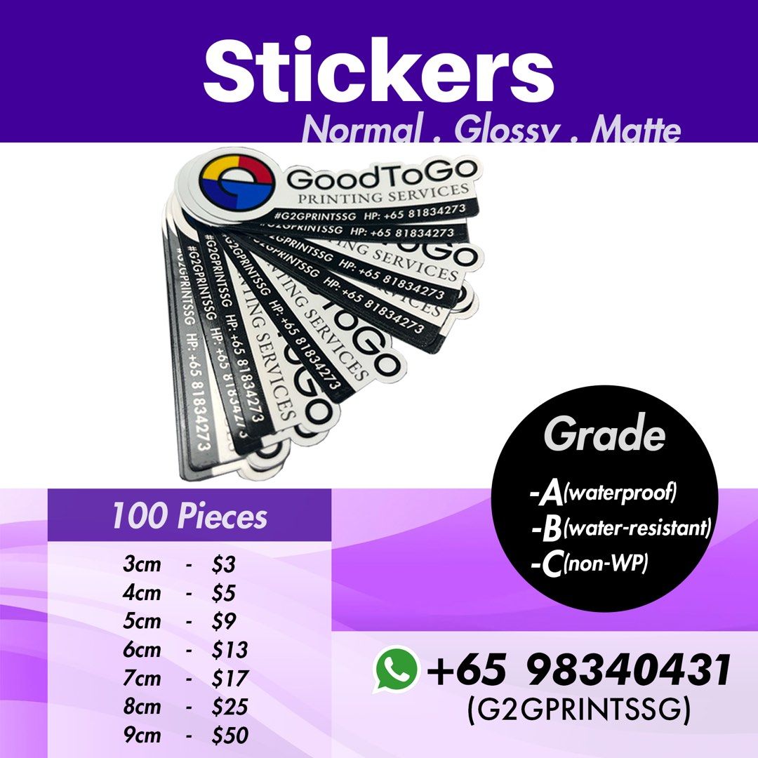 Stickers Promoting A Service Customized Stickers, Business Services, Printing, Design & Marketing on ...