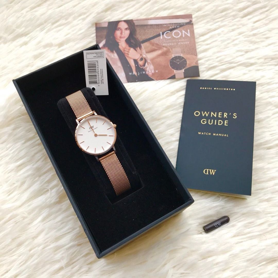 Daniel wellington classic petite melrose in white 28mm best sale