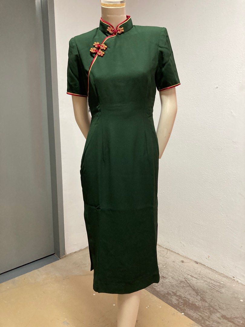 Dark Green Cheongsam, Women's Fashion, Dresses & Sets, Dresses on Carousell Dark Green Cheongsam, Women's Fashion, Dresses & Sets, Dresses on Carousell