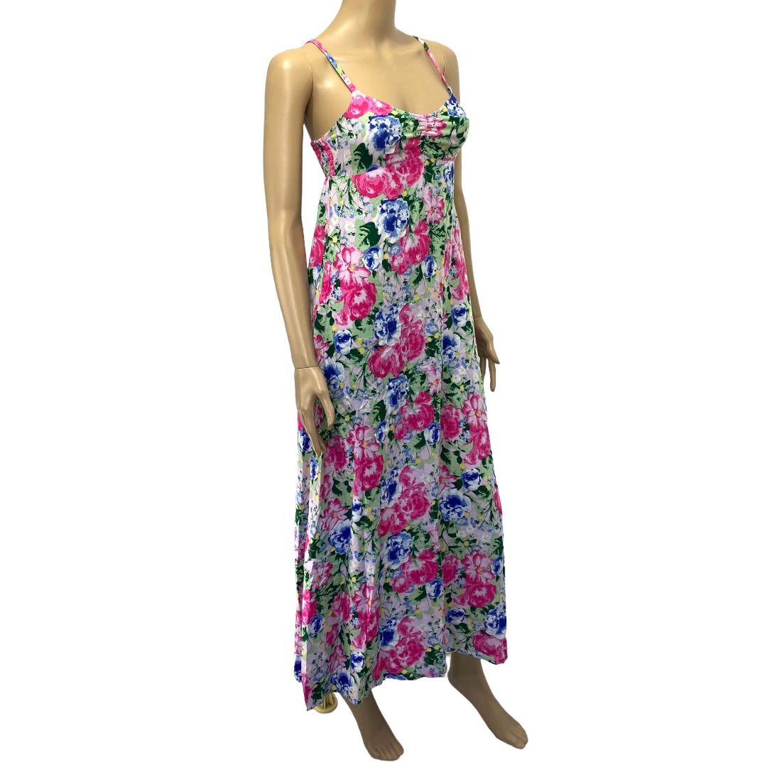 strapless open back dress Kleo One Shoulder Maxi Dress - Pink Floral main image 0