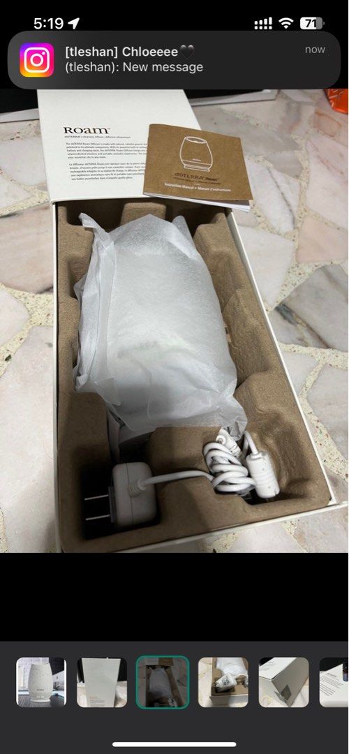 Doterra Diffuser Marble (Category: Home Fragrance) located in Singapore. Submitted by tsunai (Listing ID 1252286713, Image 3). Description: [Brand NEW][Authentic] Doterra Diffuser Marbel outlook. Opened and checked for condition .