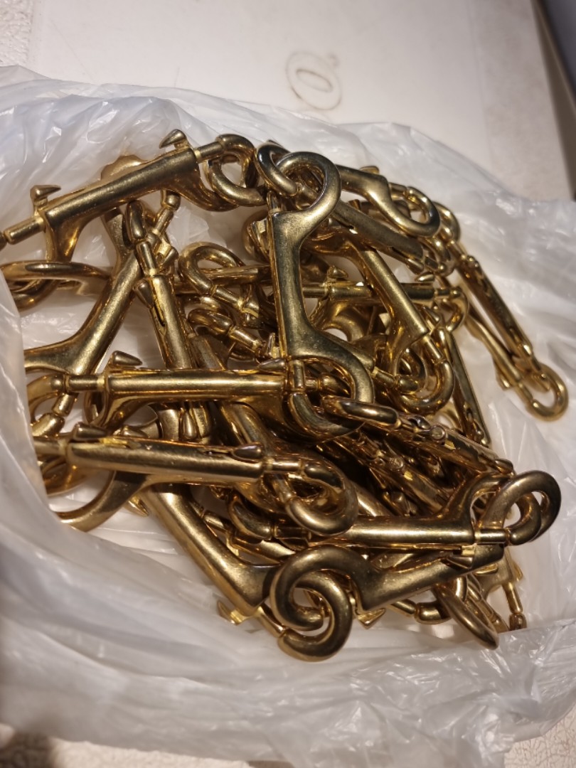 Double ended brass snap hook, Furniture & Home Living, Home Improvement &  Organisation, Hooks & Hangers on Carousell