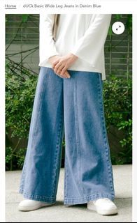 Duck basic wide leg jeans in blue