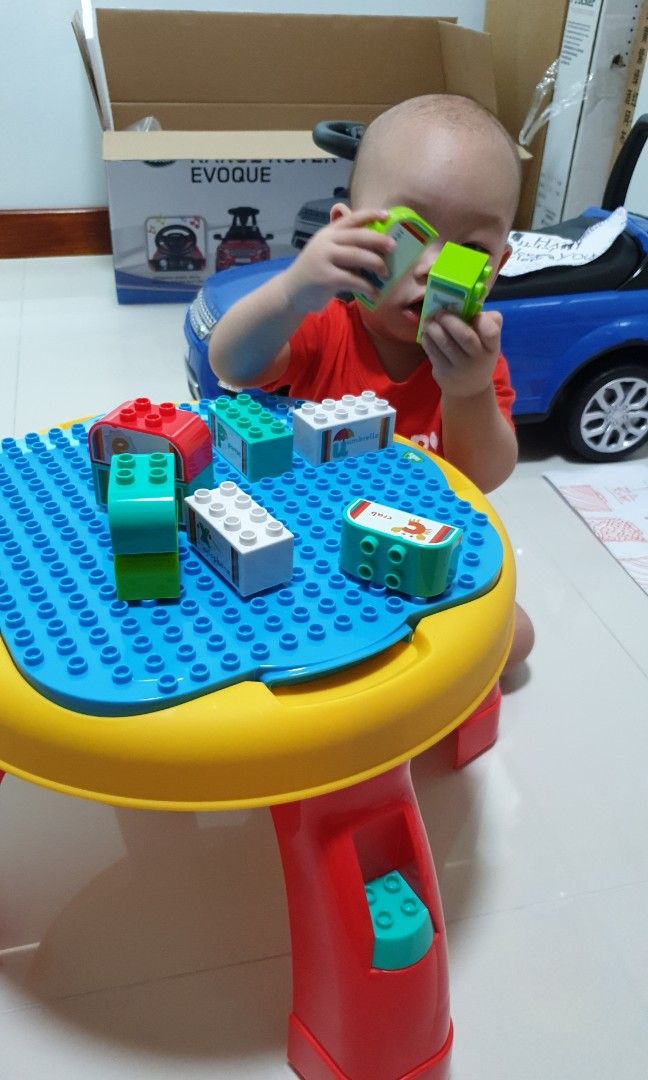 ELC Building Activity Block Table Babies Kids Infant Playtime