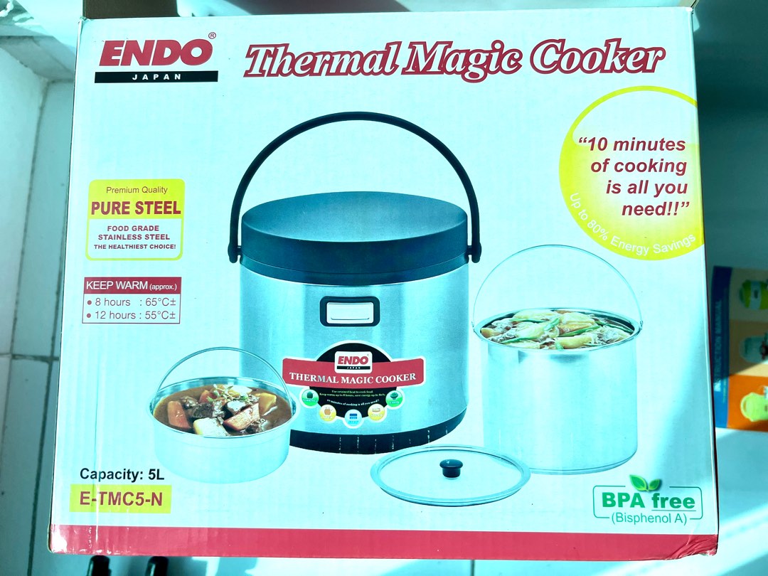 Brand New!! ' ENDO' - 7 Ltrs Double Stainless Vacuum Magic Cooker, TV &  Home Appliances, Kitchen Appliances, Cookers on Carousell