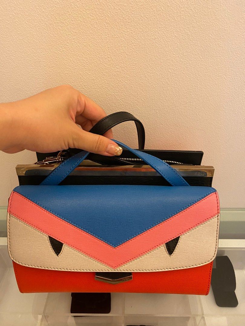 Fendi Demi Jour Bird Bag Small Barang Mewah Tas Dompet di