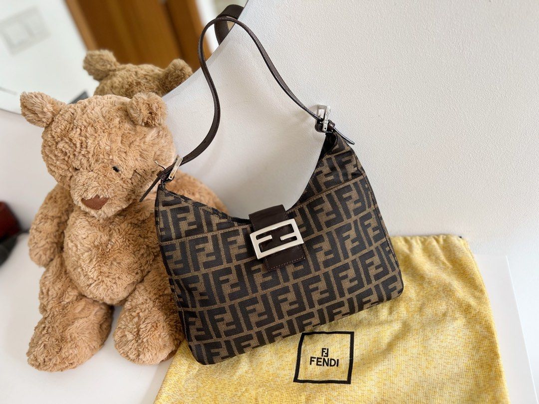 RARE Fendi Vintage Zucca Baguette Shoulder Bag Luxury Bags