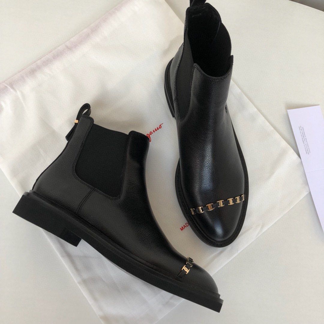 Salvatore ferragamo women's lario chelsea booties discount