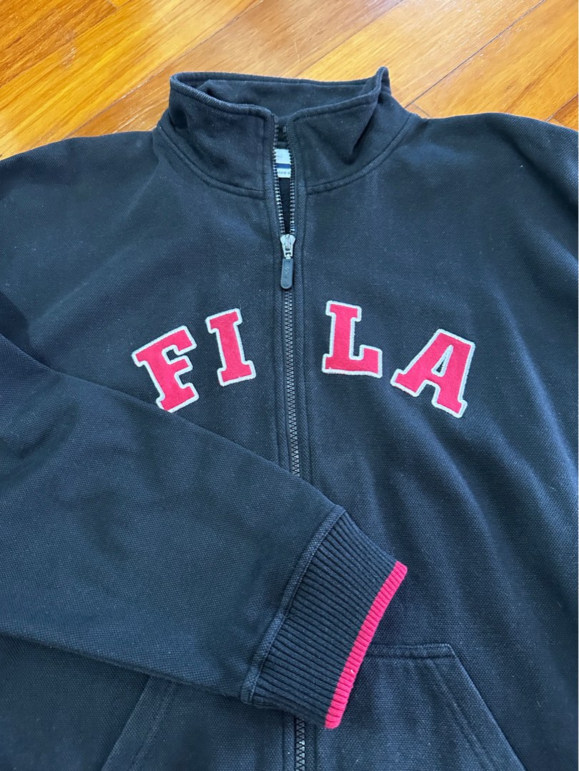 Fila vintage sweater turtleneck black Men s Fashion Tops Sets