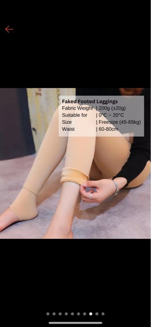 Fleeced Lined Thick Thermal Winter Wear Pants Stockings Leggings Nude,  Women's Fashion, Bottoms, Jeans & Leggings on Carousell