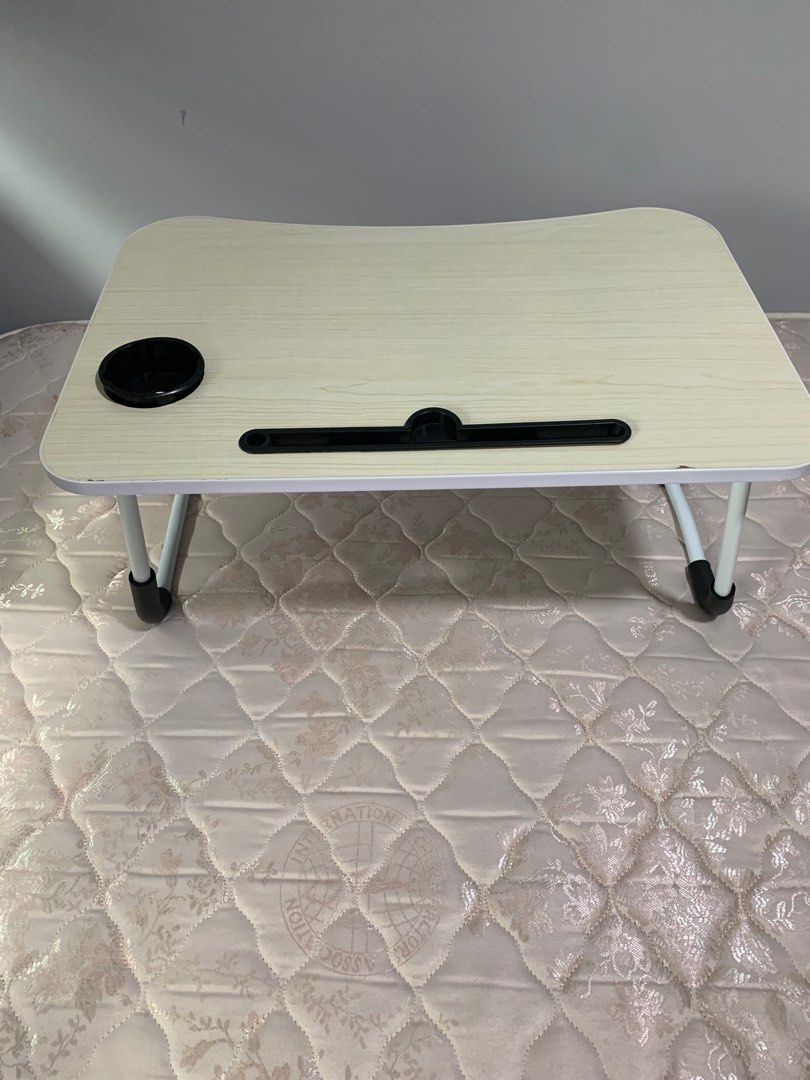 Foldable Table (Category: Tables & Sets) located in Singapore. Submitted by dj0747 (Listing ID 1252234827, Image 2). Description: 💥Bed & Breakfastt work table top 💥Portable worktop 💥Light flexible foldable table top Width 60cm Depth 37cm Height 25cm.