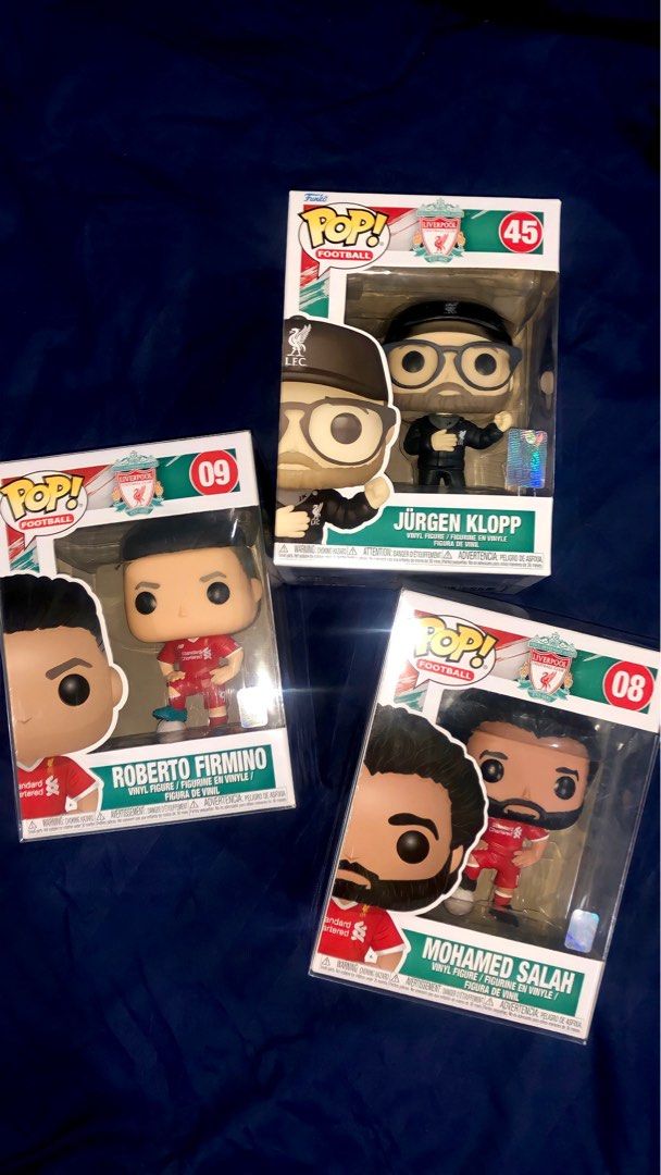 Funko Pop Liverpool Set Mo Salah Firmino Klopp Hobbies Toys