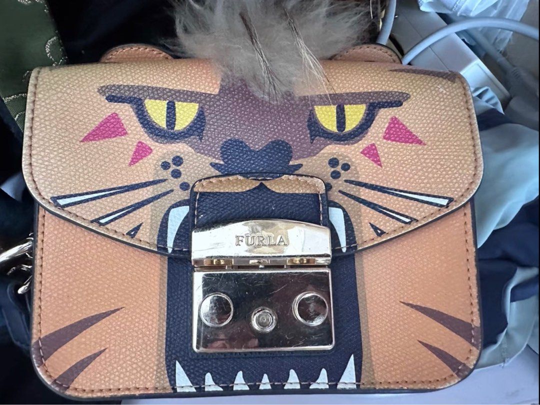 Furla brown tiger crossbody bag