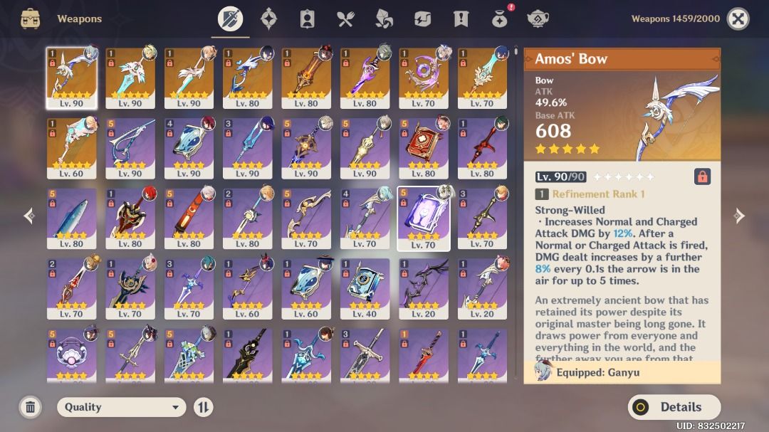 Genshin Impact AR59 Endgame account! (Check Description) (Category: Others) located in Angeles City. Submitted by Karma_Atomu. (Listing ID 1252195062, Image 3). Description: AR59 Asia Account This is my main account but it got hacked back then when it was F2P. I bought a welkin + bp to ensure the safety of the account and kept the receipts. This account is already done with the current Archon quest. Max Anemo, Geo, and Electro Statue Max Reputati